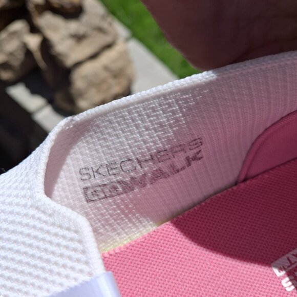 Skechers Go Walk Women's 9 Classic Jasmine Bliss Shoes Slip On White - Picture 11 of 14